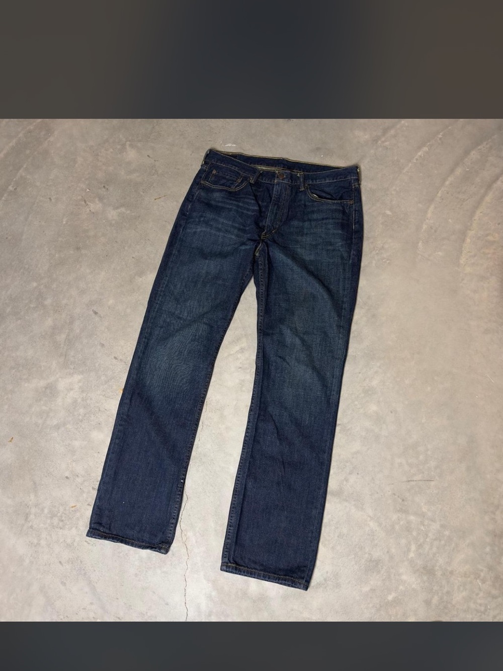 Men's Levi’s 514 Indigo dark wash jeans 36x34
